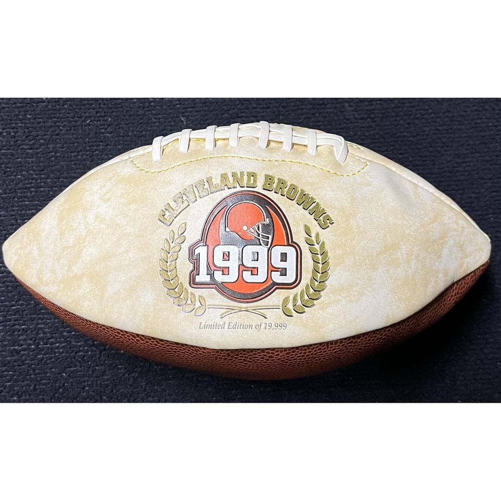 Vintage Cleveland Browns Football Ball One Size Brown NFL Football 1999 Schedule